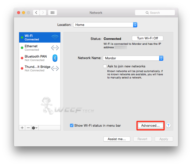 wake for ethernet network access mac